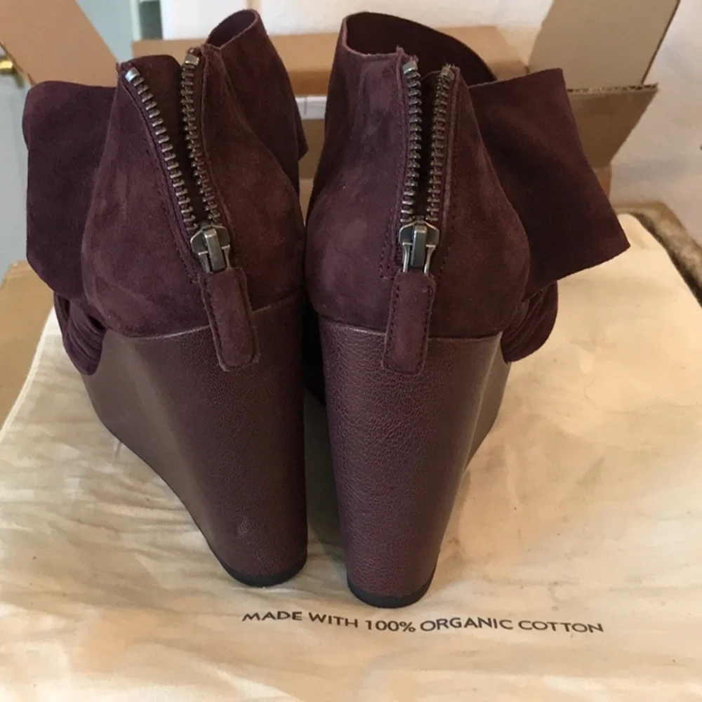 Eileen Fisher Bella BURGUNDY Platforms Burgundy Genuine Leather MONOCHROMATIC